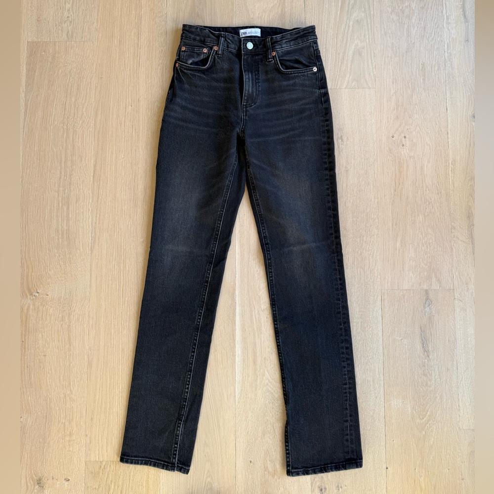Zara Split Hem Jeans